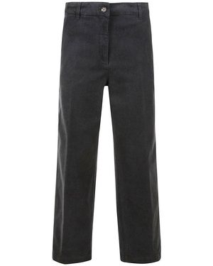Aspesi Cropped Straight Leg Pants - Gray