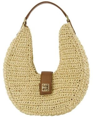 Anine Bing Lou Logo Plaque Top Handle Bag - Metallic