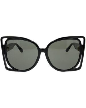 Linda Farrow Butterfly Frame Sunglasses - Black