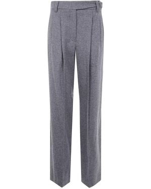 Brunello Cucinelli Tailored Wide Leg Trousers - Grey