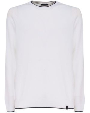 Fay Crew Neck Jumper - White