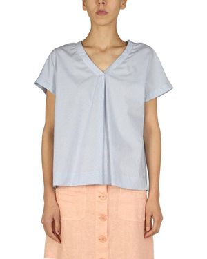 Aspesi V-neck Top - Blue