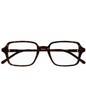 Gucci Rectangular Frame Glasses - Brown