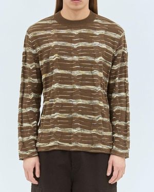 Brain Dead Space Dye Knit Pullover - Brown
