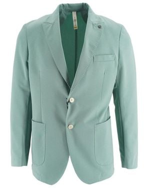 Gazzarrini Single Breasted Tailored Blazer - Green