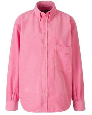 Acne Studios Logo Corduroy Jacket - Pink