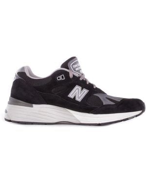 New Balance 991V2 Lace-Up Sneakers - Black