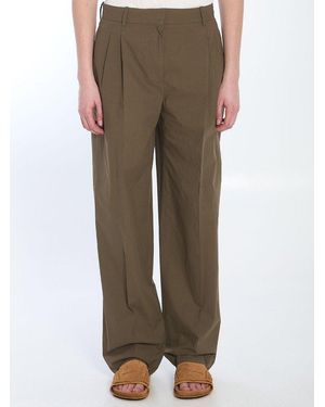 The Row Lilas Straight Leg Trousers - Brown