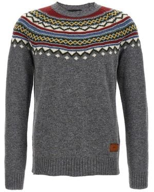 DSquared² Nordic Knit Jumper - Grey