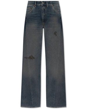 MM6 by Maison Martin Margiela Distressed Denim Jeans - Blue