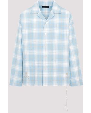 MASTERMIND WORLD Plaid Button-Down Shirt - Blue