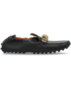 Tod's Ring Embellished Slip-On Loafers - Black