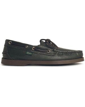 Paraboot Logo Patch Lace-Up Shoes - Black