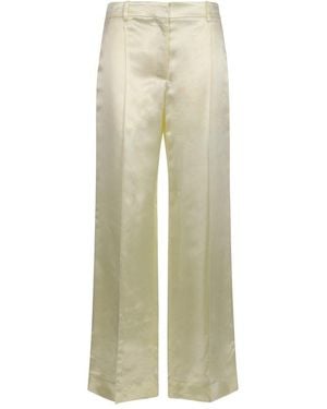The Row Encore Straight-Leg Satin Trousers - White