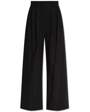 The Mannei Tailored Wide-Leg Pants - Black