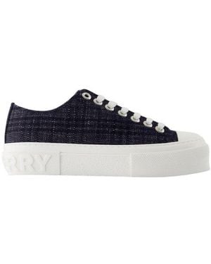 Burberry Checked Low-Top Sneakers - Black