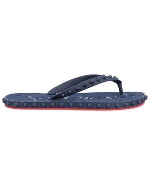 Christian Louboutin Super Loubi Flip Sandals - Blue