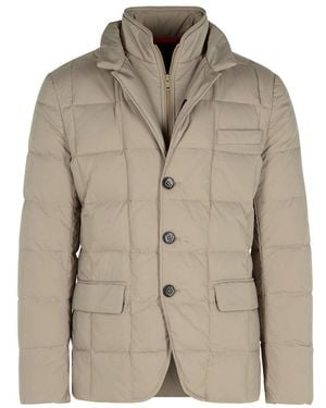 Fay Quilted Padded Coat - Natural