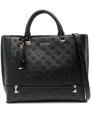 Guess Zarela Luxury Satchel Bag - Black