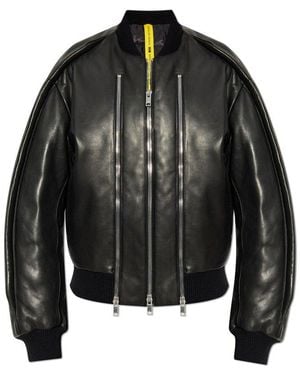 Moncler Genius Moncler X Willow Smith Leather Bomber Jacket - Black