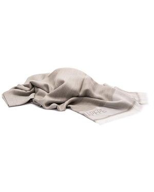 Patrizia Pepe Fringed Square Scarf - White