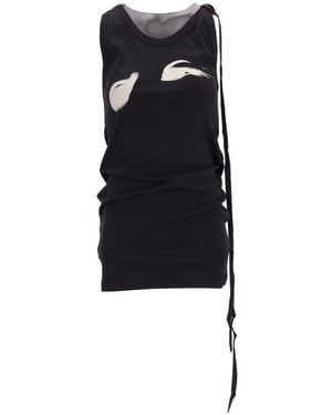 Ann Demeulemeester Seva Standard Crewneck Tank Top - Black