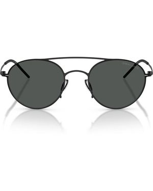 Giorgio Armani Round Frame Sunglasses - Black