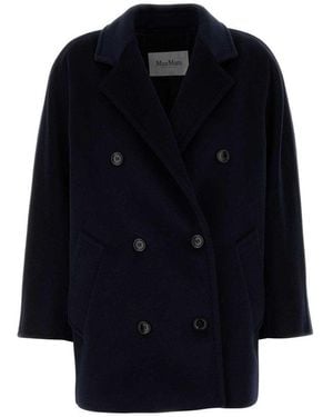 Max Mara Rebus Double-Breasted Coat - Blue