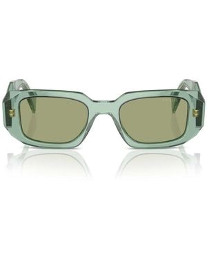 Prada Rectangular Frame Sunglasses - Green