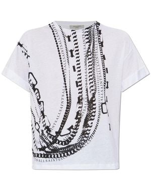 AllSaints Graphic Chain Print Top - White