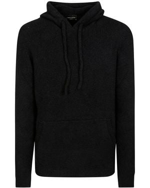 Roberto Collina Long Sleeved Drawstring Hoodie - Black