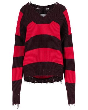 Stella McCartney Striped Wool Jumper - Red