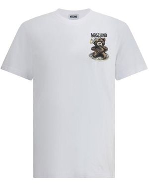 Moschino Logo Printed T-Shirt - White