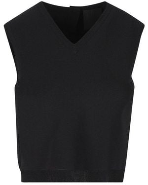 Givenchy V-Neck Knitted Vest - Black