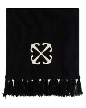 Off-White c/o Virgil Abloh Scarf With Fringes - Black