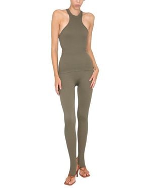 ANDREADAMO Ribbed Leggings - Natural