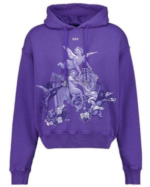 Off-White c/o Virgil Abloh Putti Skate Drawstring Hoodie - Blue