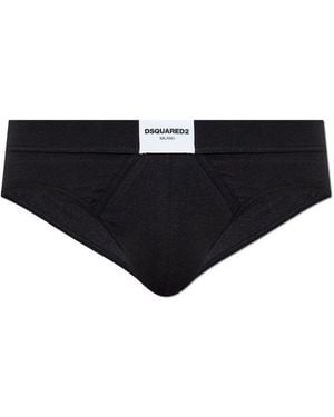 DSquared² Briefs With Logo - Black