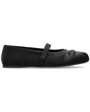 フラットシューズ MARNI BALLERINA EMBOSSED RIBBON (BAMS004700P3628 00N99) Black nappa leather seamless Little Bow ballet flat | Marni