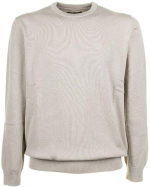 Barbour Crew Neck Jumper - White