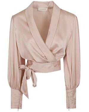 Zimmermann Silk Topwear Mini For - Natural