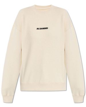 Jil Sander Logo Printed Crewneck Sweatshirt - Natural