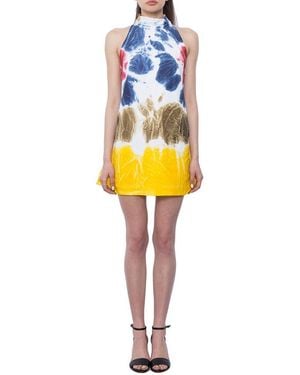 DSquared² Fantasy Tie-Dyed Mini Dress - Yellow