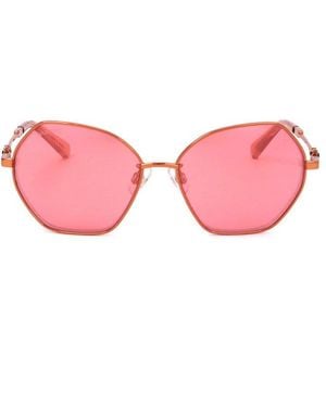 Swarovski Geometric Frame Sunglasses - Pink