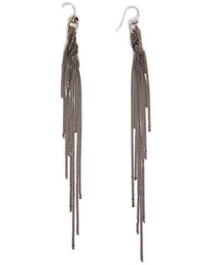 Ann Demeulemeester Wivi Knot Detailed Drop Earrings - White