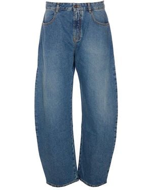 Alaïa Low Waist Round Jeans - Blue