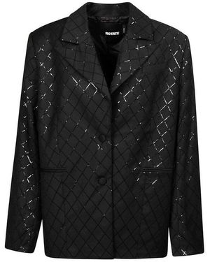 ROTATE BIRGER CHRISTENSEN Oversized Sequin Blazer - Black