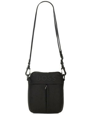 BOSS Tonal Logo Reporter Bag - Black