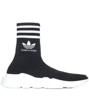 Balenciaga 3D Technical Knit Sock Trainers For - White