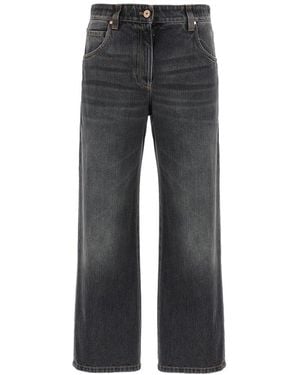 Brunello Cucinelli The Square Straihgt-Leg Jeans - Grey